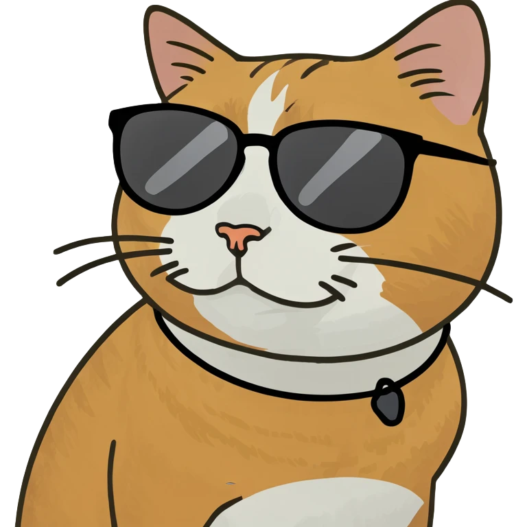 Cat with sunglasses emoji