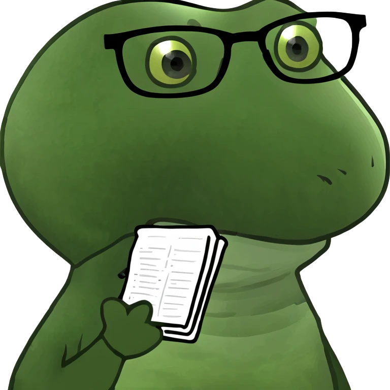 Telegram-style duck wearing glasses, presenting a Python project emoji