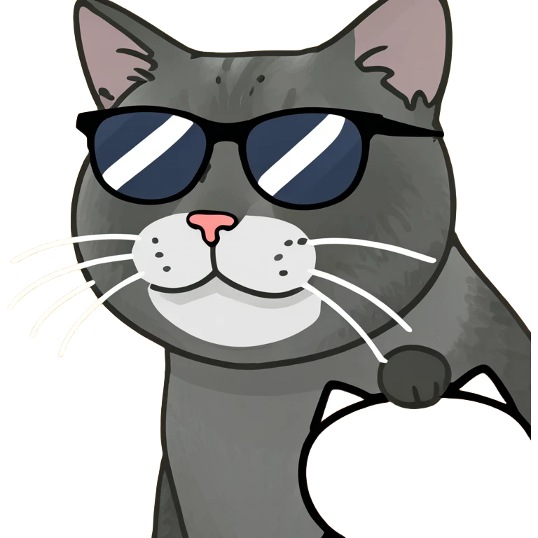 Cat with sunglasses emoji