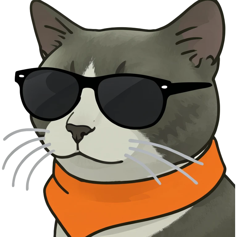Cat with sunglasses emoji