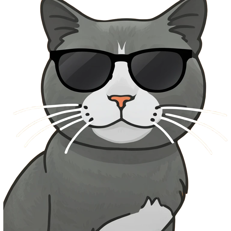 Cat with sunglasses emoji
