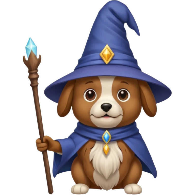 Dog wizard emoji