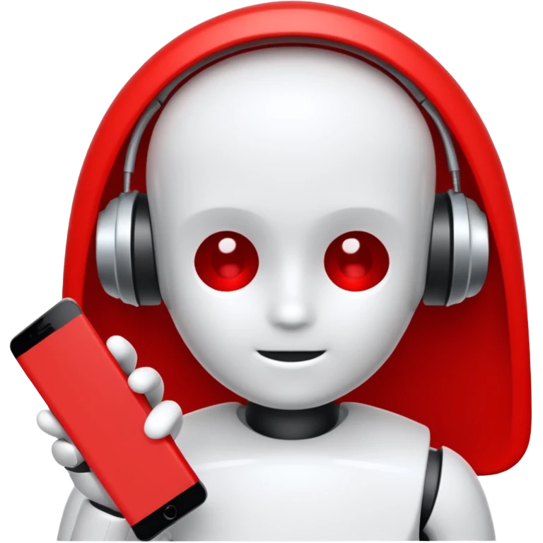 I want an enoji of "AI" in red writing emoji