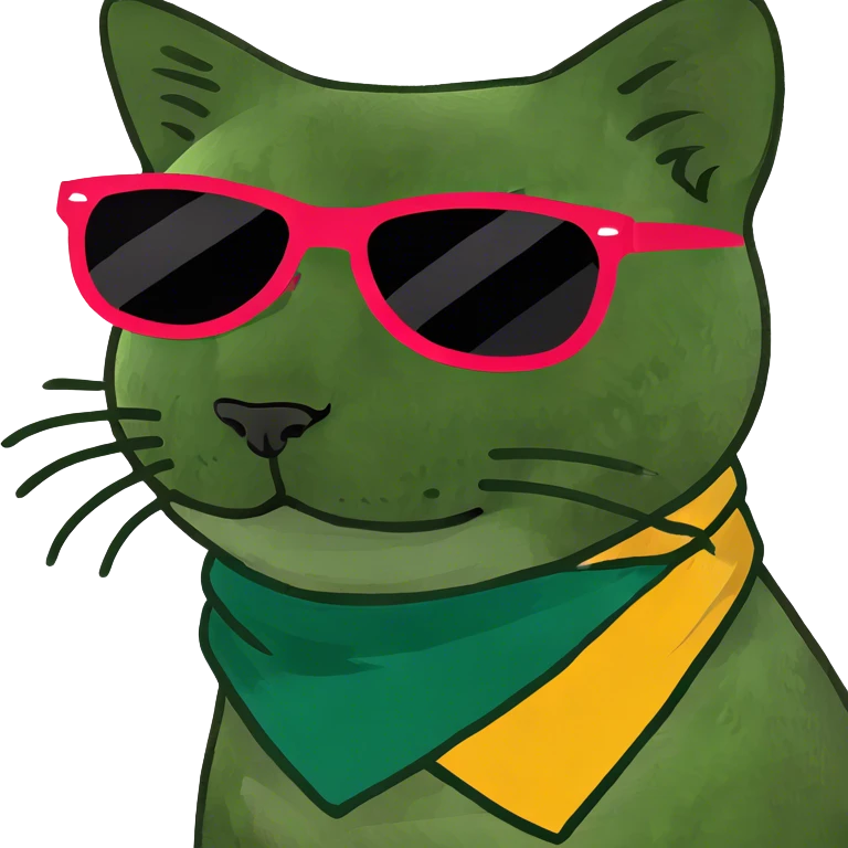 Cat with sunglasses emoji