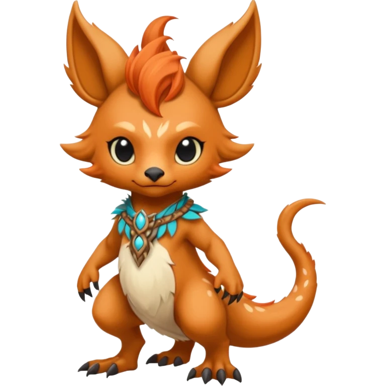 Cool cute fantasy Fionbri-Vernid-creature by griffsnuff & LiLaiRa & Falvie full body emoji