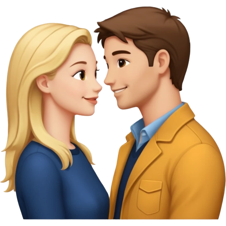 couple in love talking in profile emoji