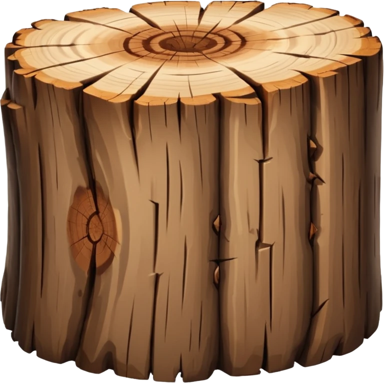 thick wood log with bark texture emoji