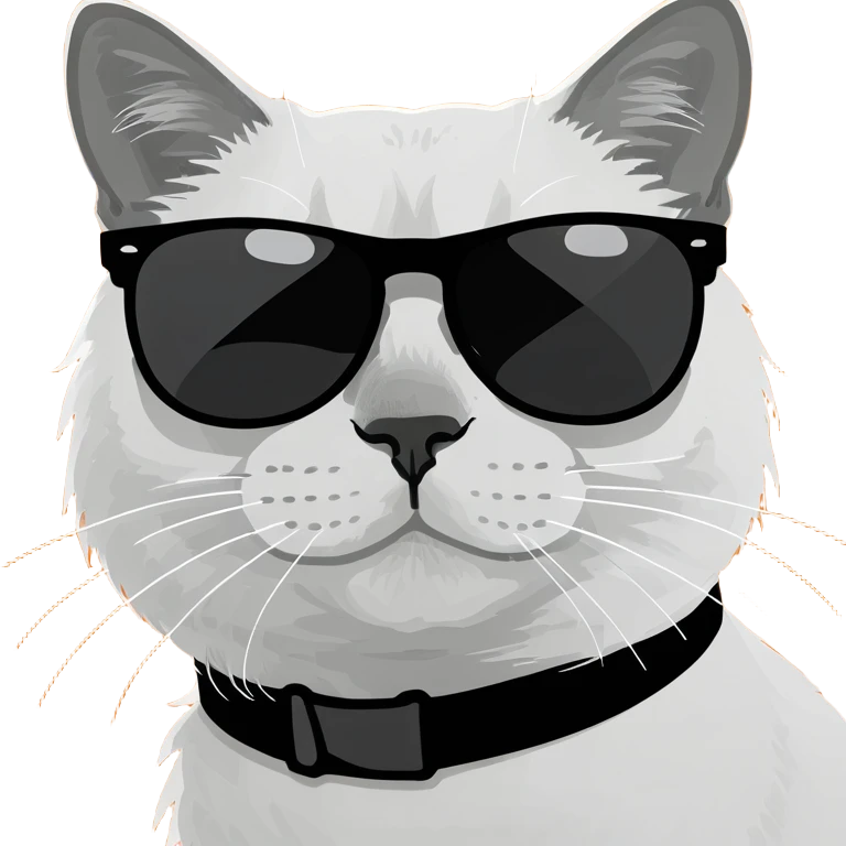 Cat with sunglasses emoji