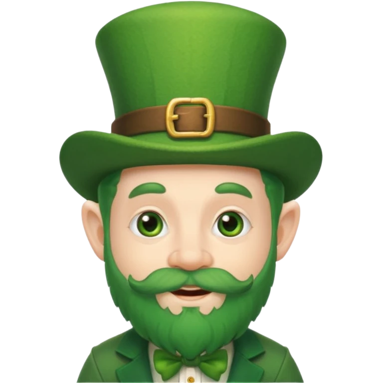 cute funny leprechaun green beard emoji
