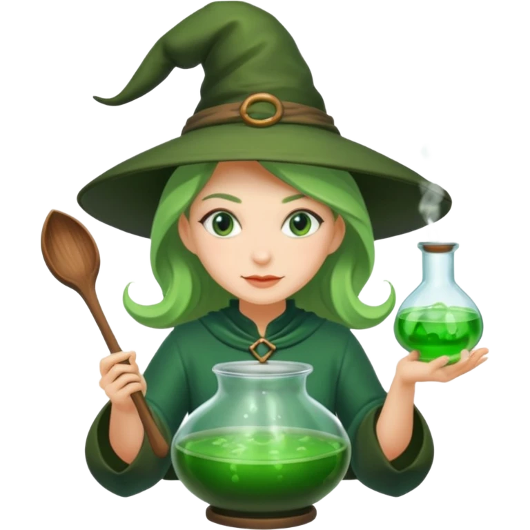 green witch cooking potion emoji