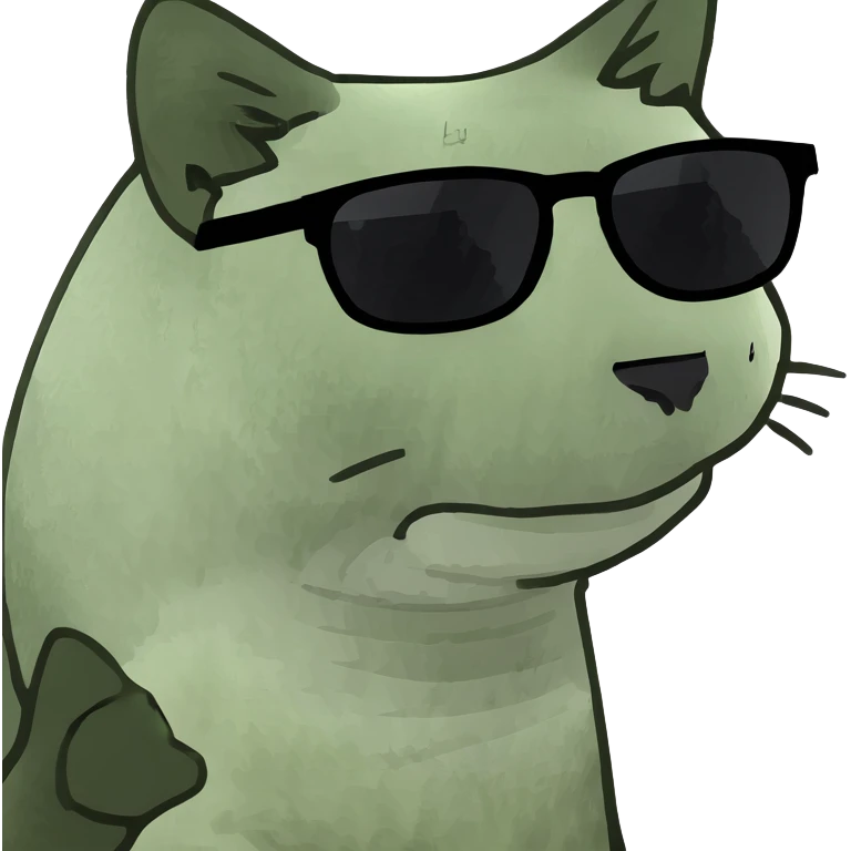 Cat with sunglasses emoji