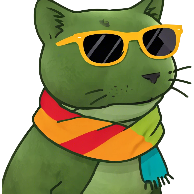 Cat with sunglasses emoji