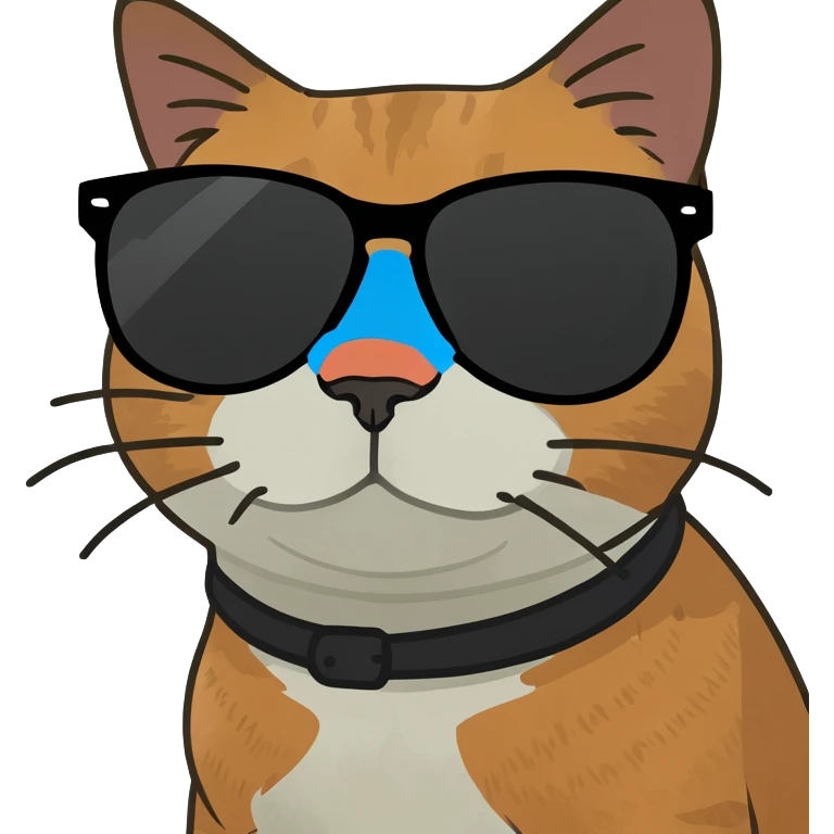 Cat with sunglasses emoji