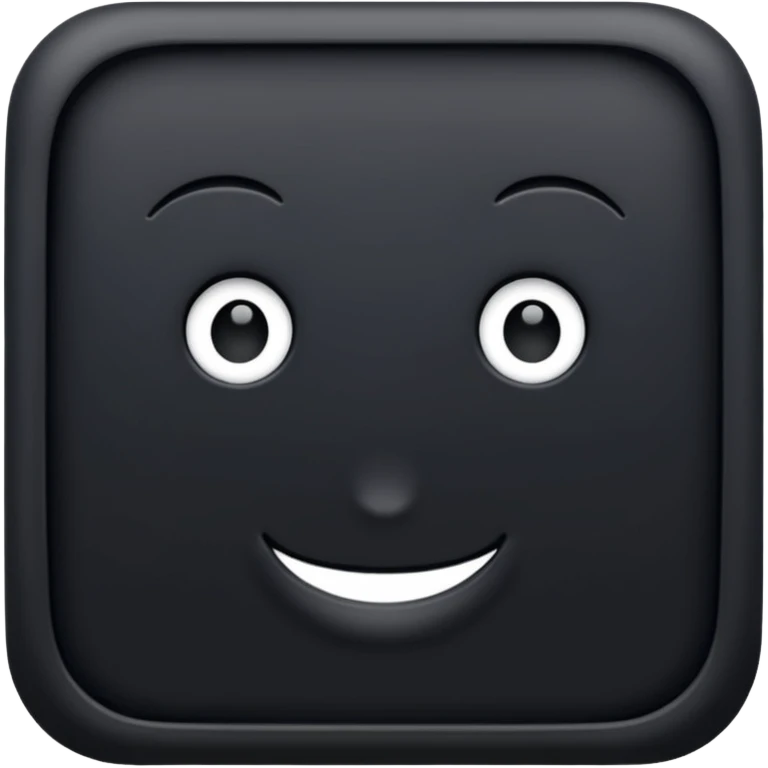 Completely black square no face emoji