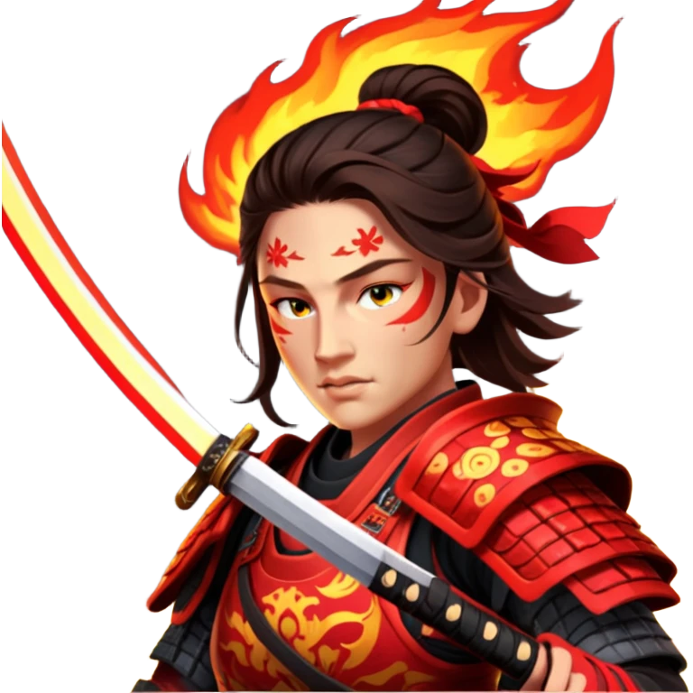 Fire-Wielding Samurai emoji