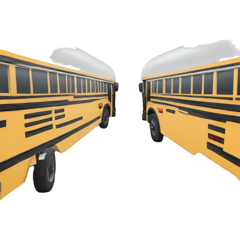 School bus outlined  emoji