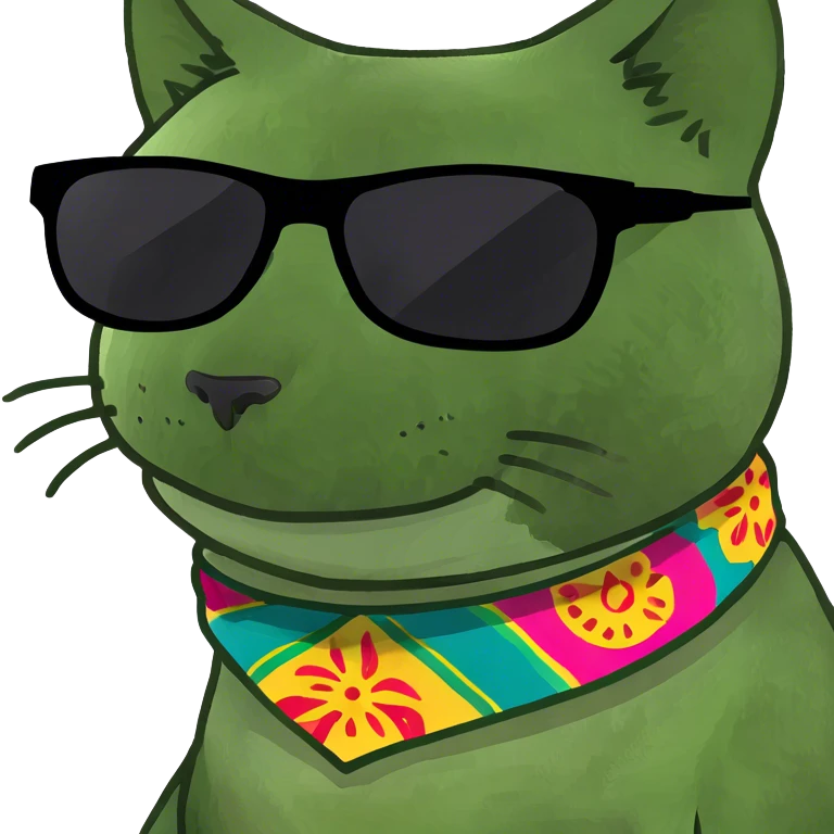 Cat with sunglasses emoji