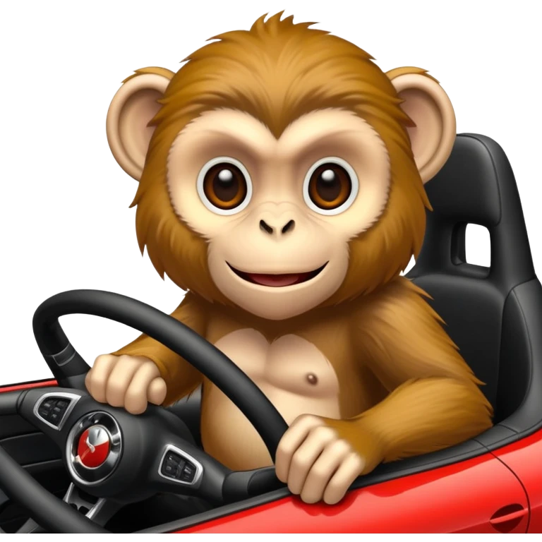 monkey driving a hellcat emoji