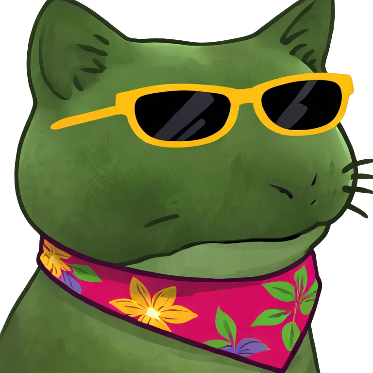 Cat with sunglasses emoji