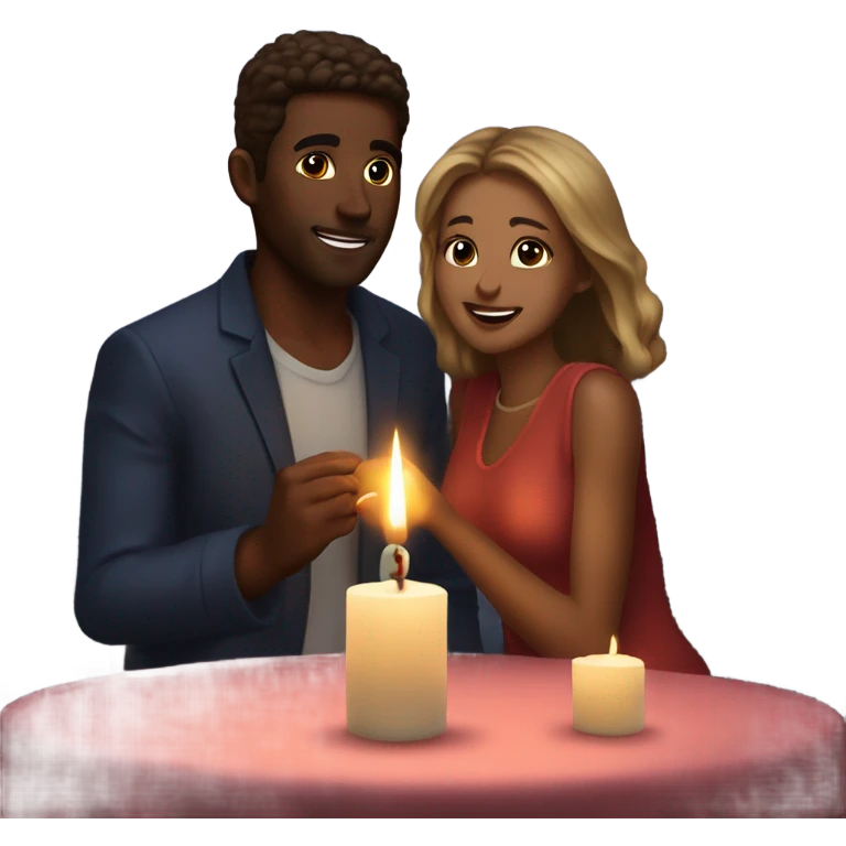 Hyper Realistic Romantic candlelit date emoji