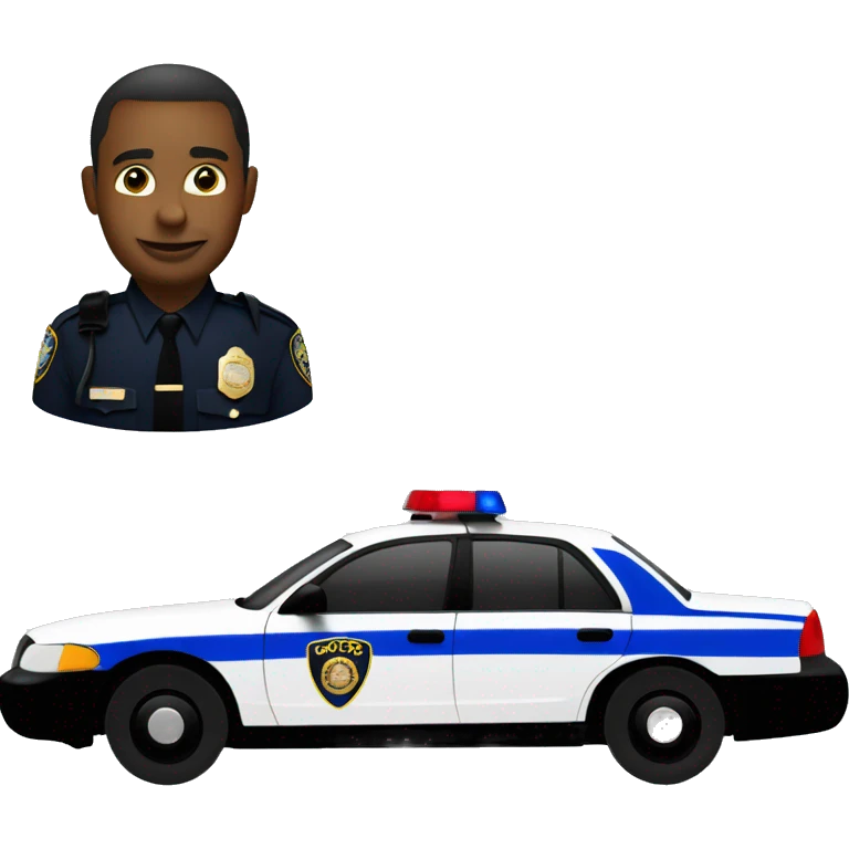 Cop driving cop car emoji