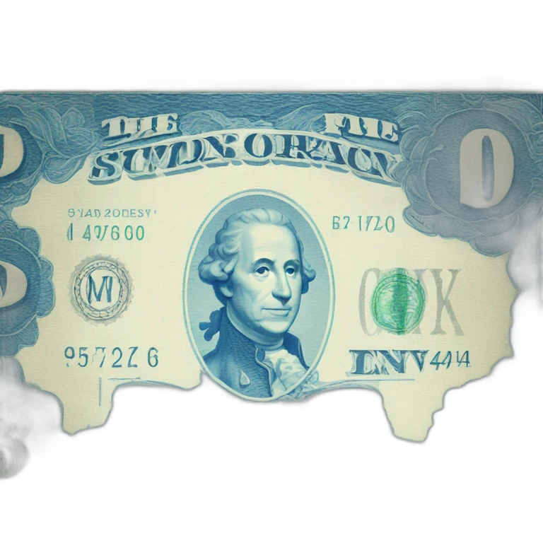 Blue banknote emoji