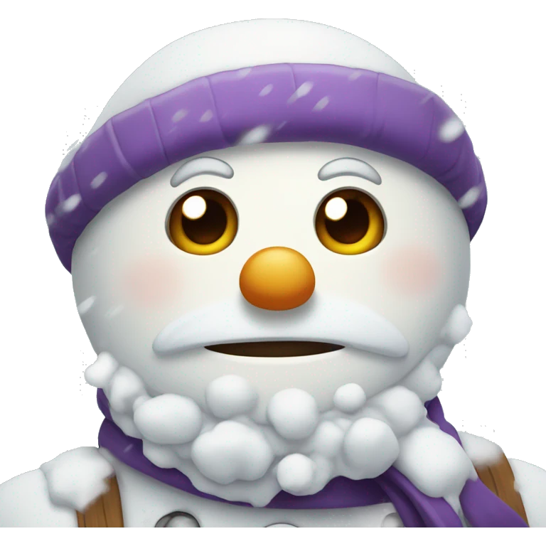 Cute snow man emoji