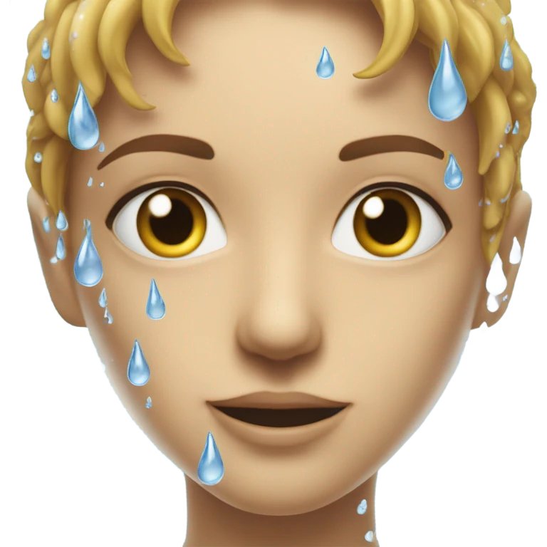 Water splashed on face emoji