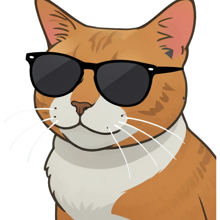 Cat with sunglasses emoji