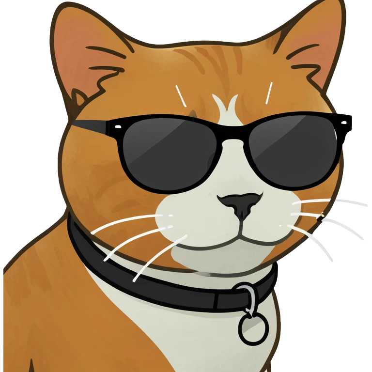 Cat with sunglasses emoji