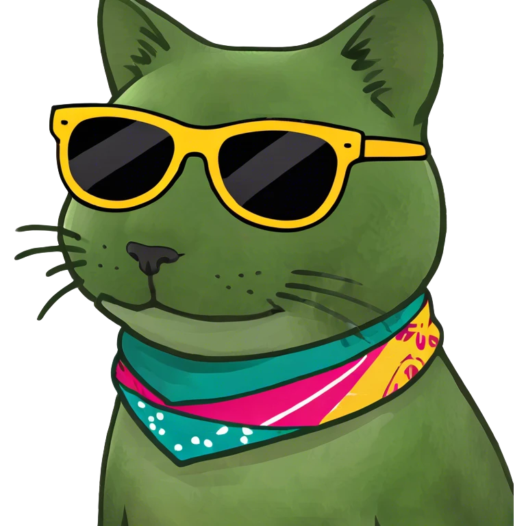 Cat with sunglasses emoji