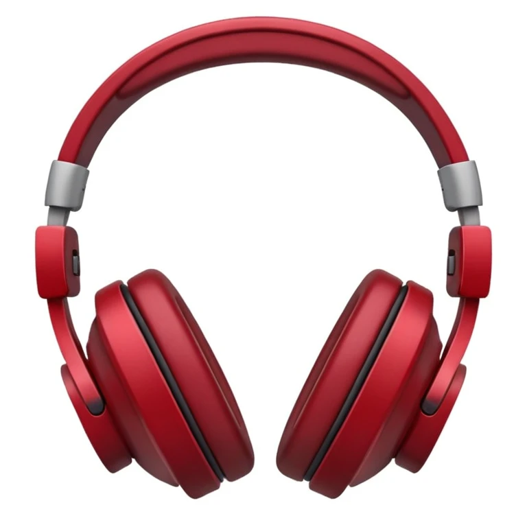 headphones darkred  emoji