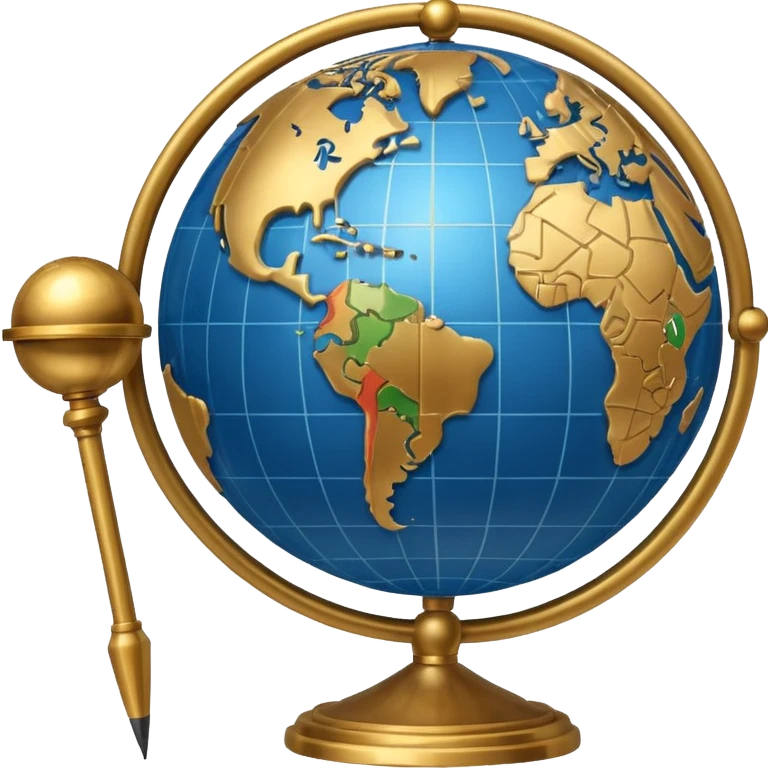globe and pointer emoji