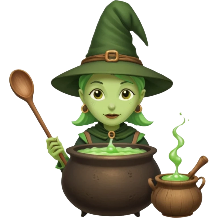 green witch cooking potion emoji