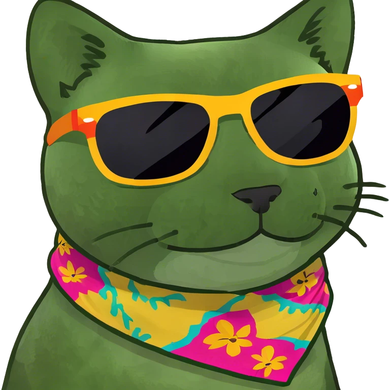 Cat with sunglasses emoji