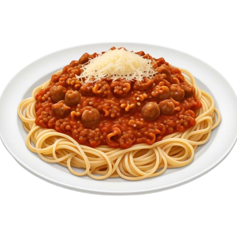 Spaghetti Bolognese on a plate  emoji