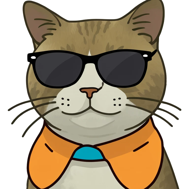 Cat with sunglasses emoji