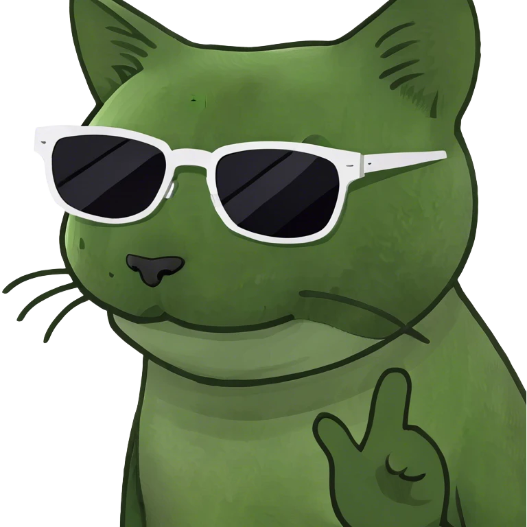 Cat with sunglasses emoji