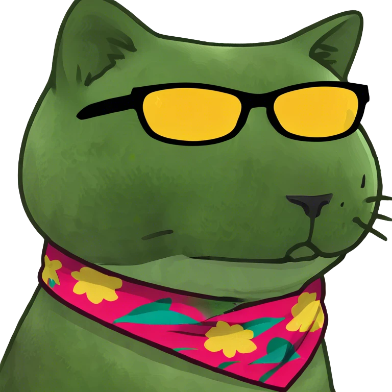 Cat with sunglasses emoji