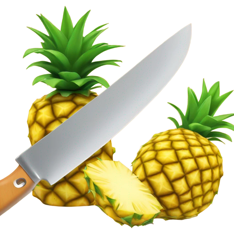 Pineapple with a knife emoji
