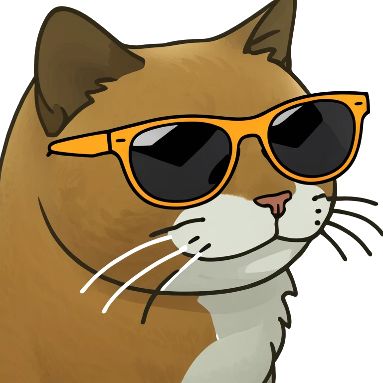 Cat with sunglasses emoji