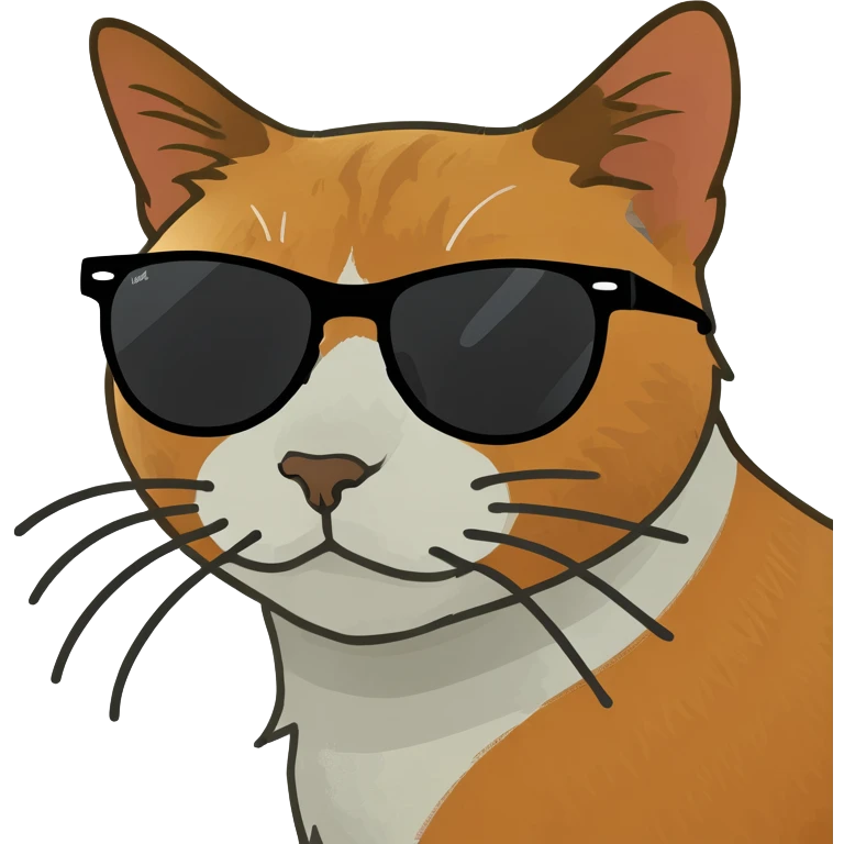Cat with sunglasses emoji