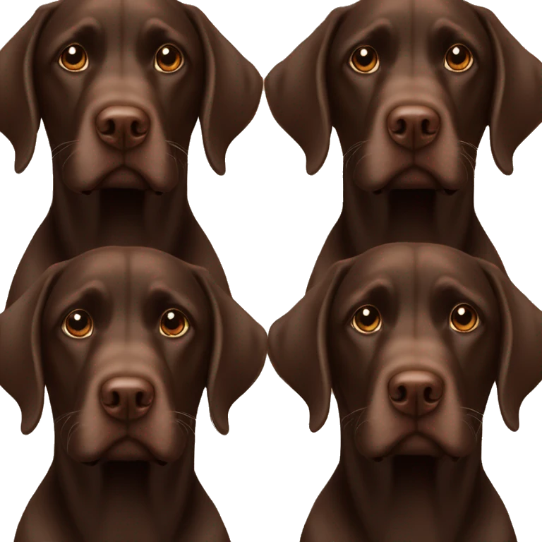 2 chocolate labradors emoji