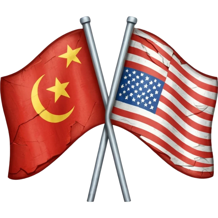Una bandiera con metà US e metà URSS emoji