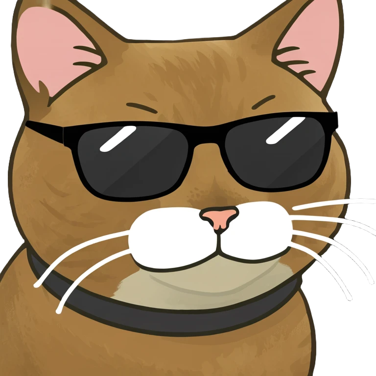 Cat with sunglasses emoji