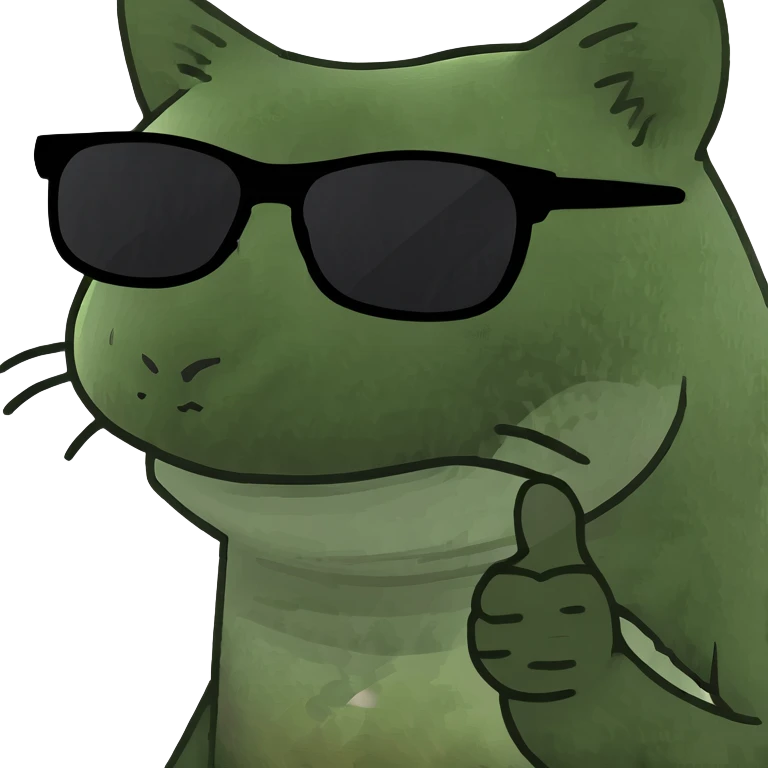 Cat with sunglasses emoji