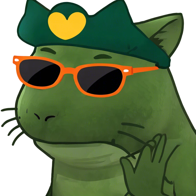Cat with sunglasses emoji