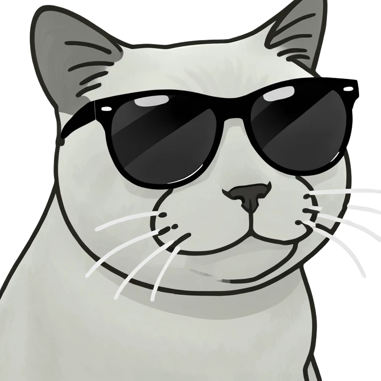 Cat with sunglasses emoji
