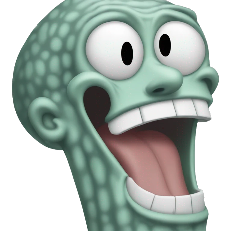 Squidward yawning emoji