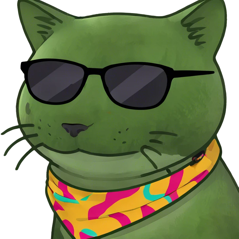 Cat with sunglasses emoji